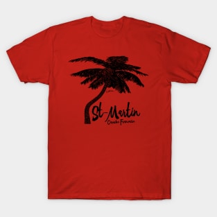 St. Martin, French Caribbean, Palm Tree T-Shirt